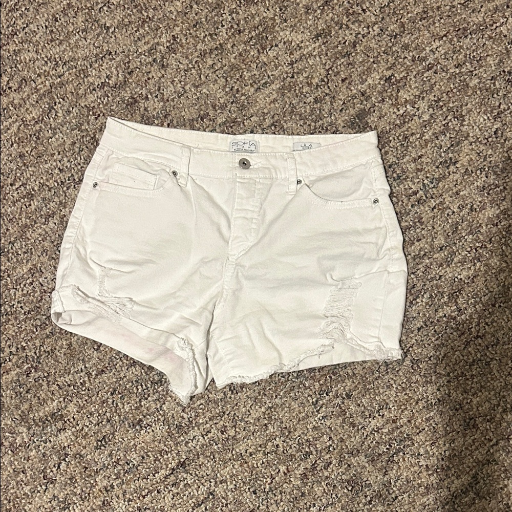 Sofia by Sofia Vergara white Jean Shorts